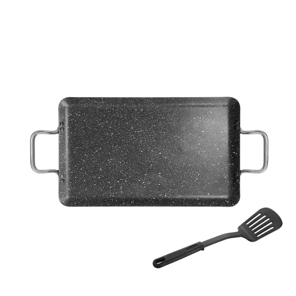 AC Aluminum Marble Double Griddle with Metal Handles