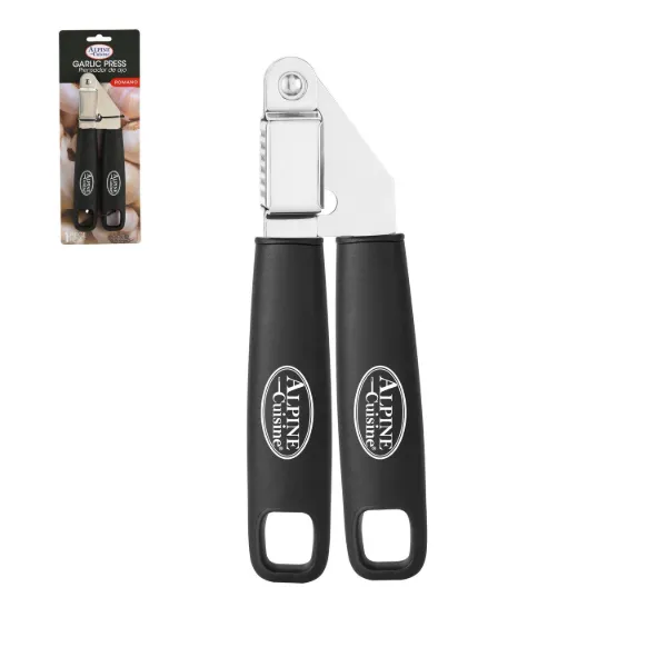 Garlic Press with Black TPR Handle