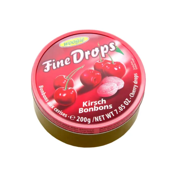 Woogie Fine Drops Cherry Candies 7oz 200g