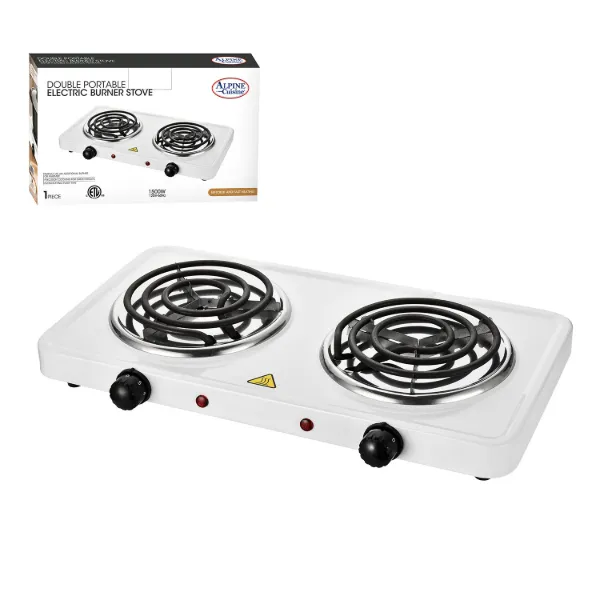 Electric Double Plates Burner 1500W, White