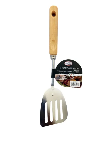 CHROME-PLATED SMALL SLOTTED TURNER 10IN/26CM