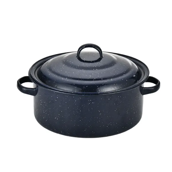 Alpine Cuisine Enamel Steel Dark Blue Speckle Stock Pot 5.75qt