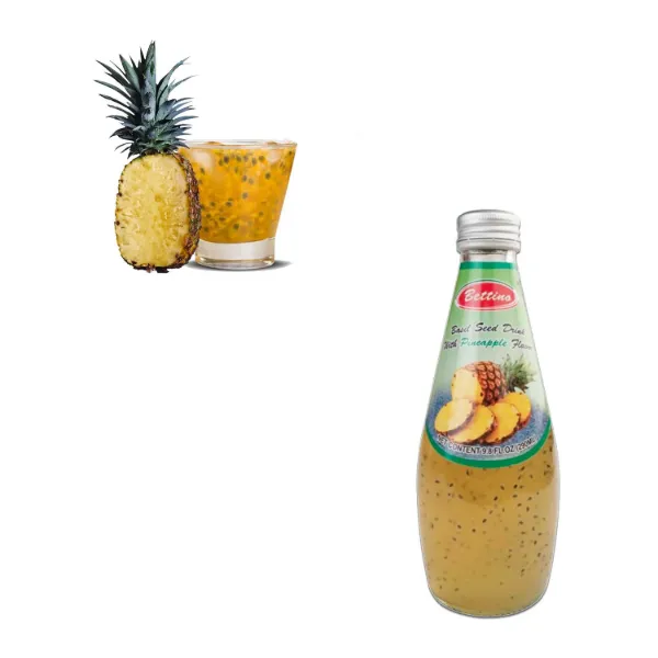 Bettino Pineapple Basil Seed Drink 9.8floz 290ml