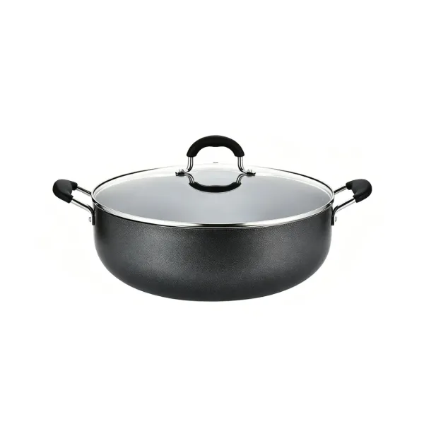 Low Pot Aluminum 3.2Qt Nonstick coating, Gray, open stock