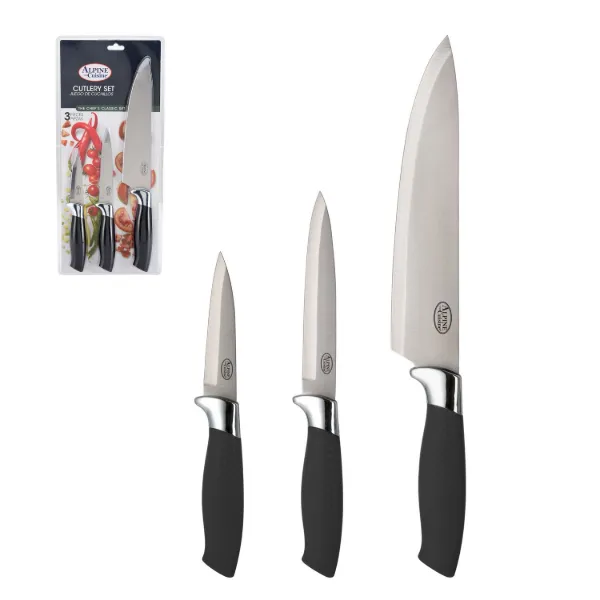 Cutlery set 3pc, with Black Handle