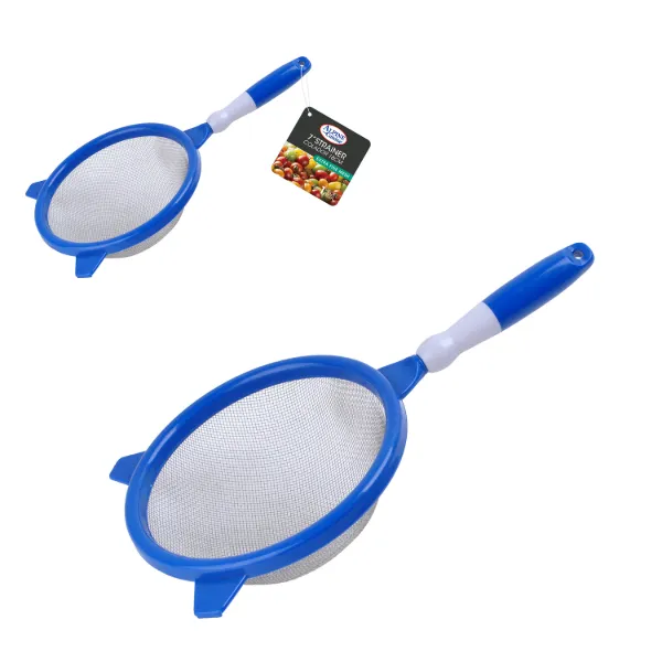Strainer. 7in Plastic Frame w SS Mesh