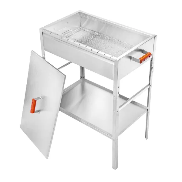 BBQ Grill SS with cover 25.8x15.9x34.3in
