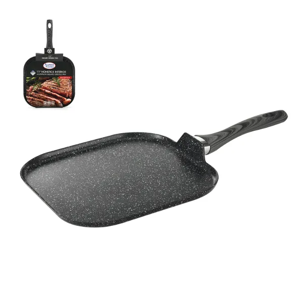Griddle Alum. 11" Black Nonstick with Marble coating and painting
