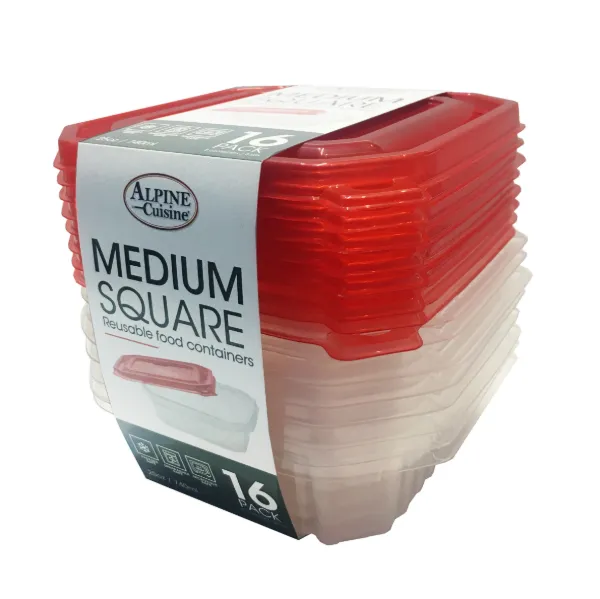 AC 16pk 25oz Square Food Storage