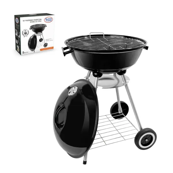 BBQ Grill Round 18x31in Black color