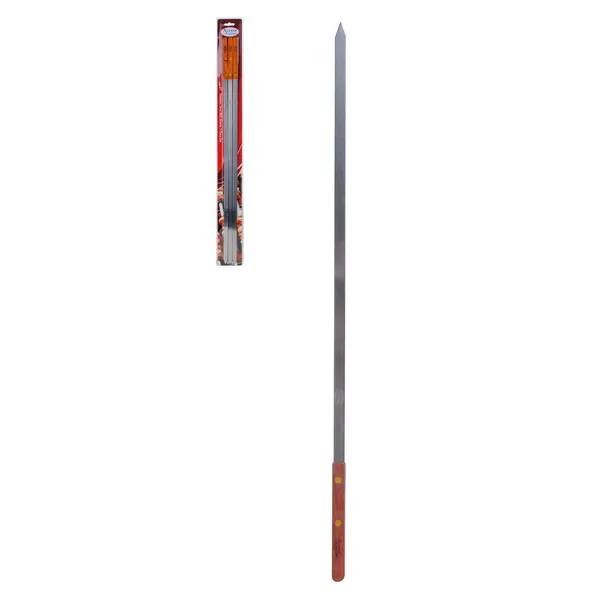 BBQ Skewer 3pc Set SS 0.5x27in with Wood Handle