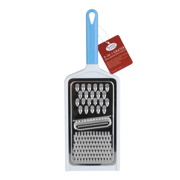 Grater Multi Function S.S, Plastic with Handle