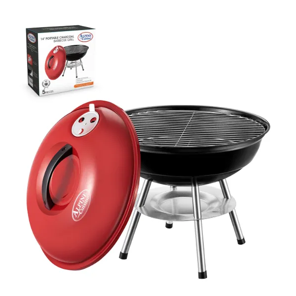 BBQ Grill Round 14x15in Red color