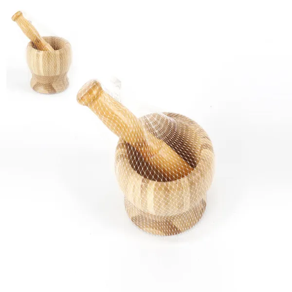 Garlic Crusher Wood,Mortar 4in,Pestle 5.5in