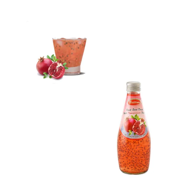 Bettino Pomegranate Basil Seed Drink 9.8floz 290ml
