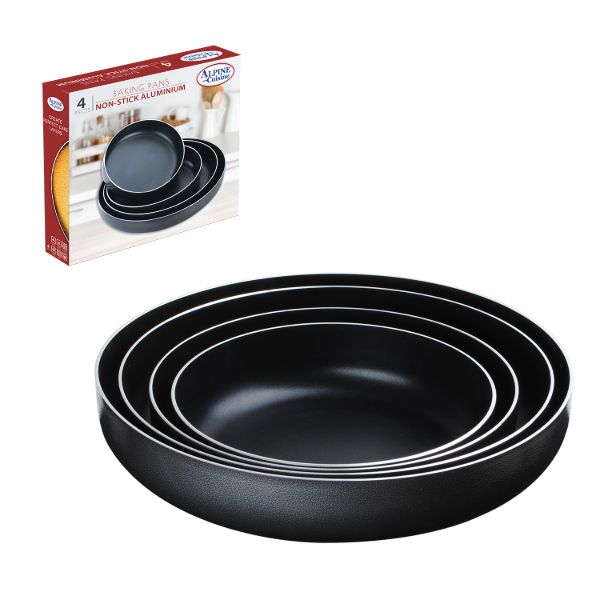 Oven Baking 4pc set Alum 10in, 12in, 14in, 16in Nonstick Coating