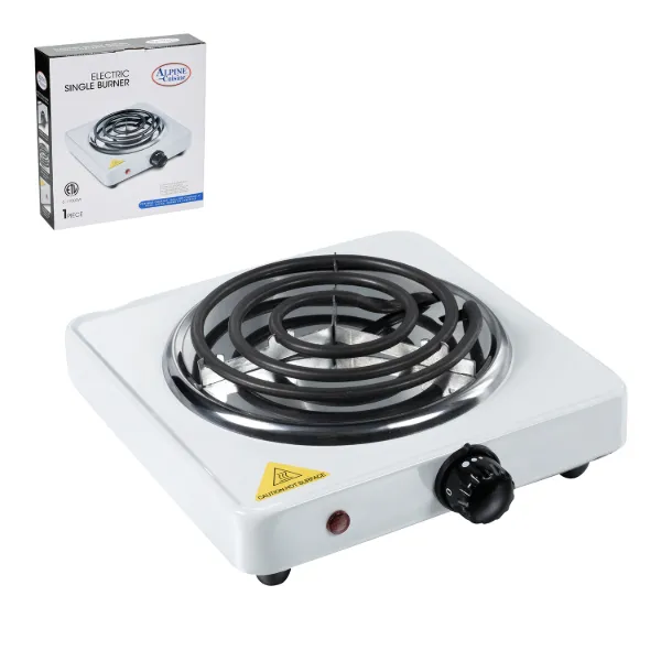Electric Single Burner Hot Plate, 6-Inch, 1000W, Portable Countertop Stove with Thermostat Control &