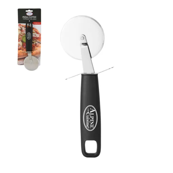 Pizza Cutter with Black TPR Handle