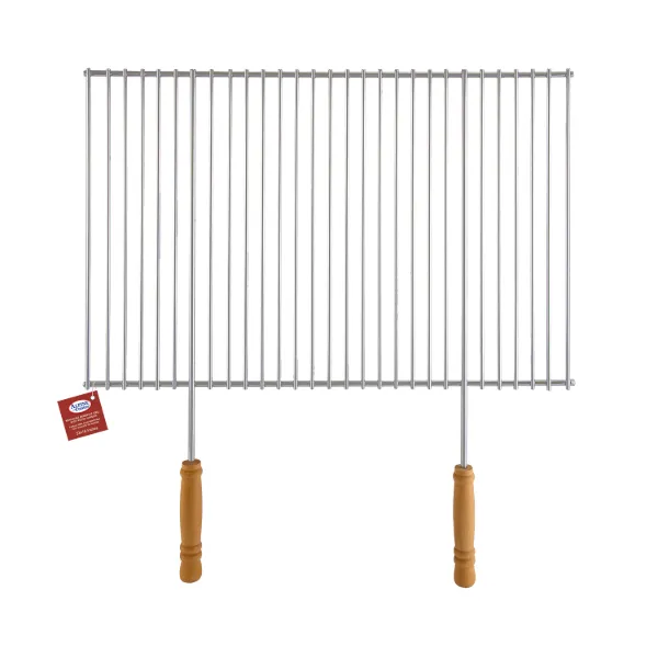 AC Removable BBQ Grill with Wooden Handles 23x16in