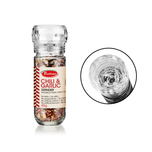 Bettino Chilli & Garlic 
Grinder 65gx24