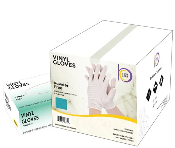 Vinyl Gloves Powder Free 100 Count Size M