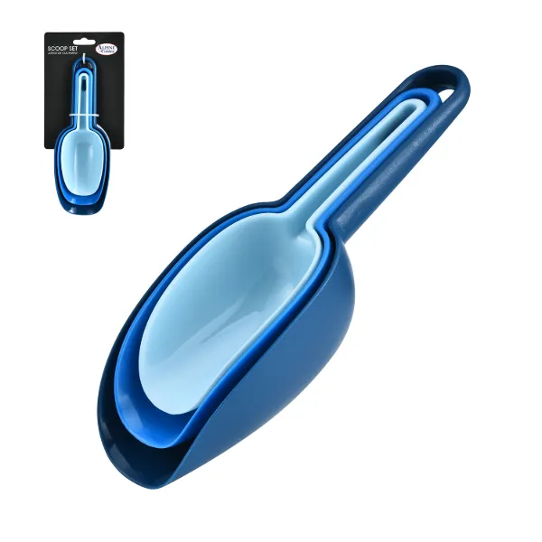 AC Set of 3pc Plastic Tonal Blue Scoops