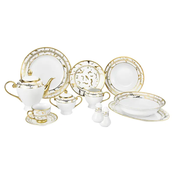 AC Set of 49pc Porcelain Dinner Round Shape