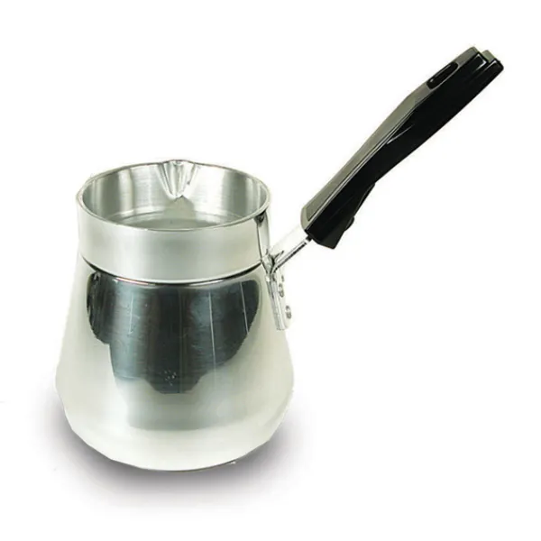 Coffee Warmer Alu. 25oz Blk Handle, Pyramid