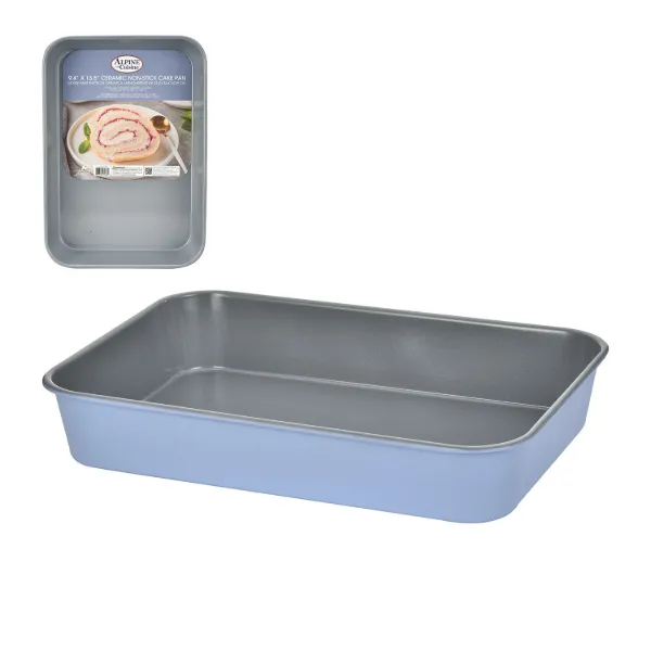 AC 9x13in Chambray Blue Rectangle Cake Pan 0.6mm Gray Nonstick coating