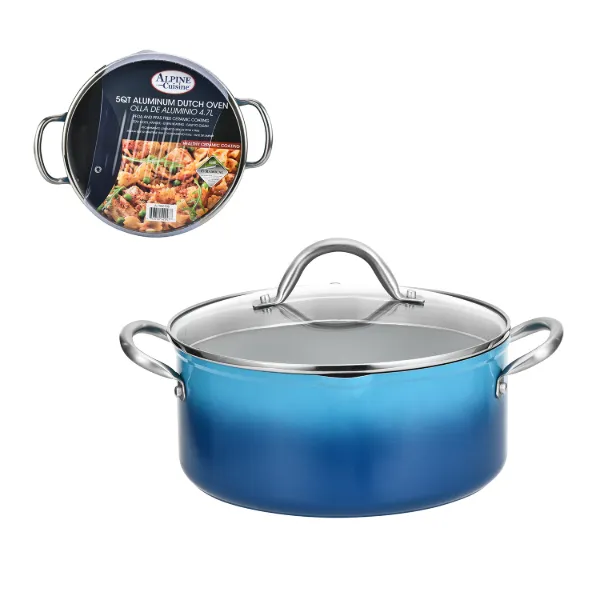 AC Alum Forged Dutch Oven Grey Ceramic Coating 5qt