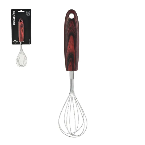 PS 12in Whisk with Red wood like handles