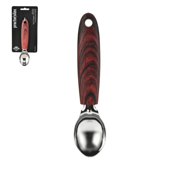 PS 8.5in Ice Cream Scoop with Red wood like handles