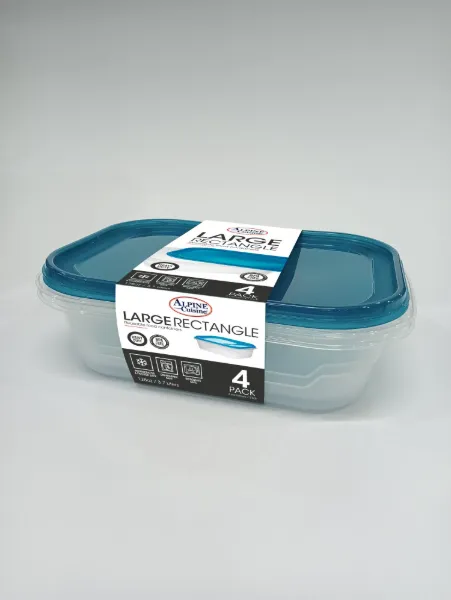 AC 4pk 128oz Rectangle Food Container Heavy Duty