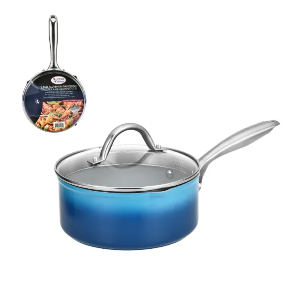 AC Alum Forged Sauce Pan Grey Ceramic Coating 2.5qt