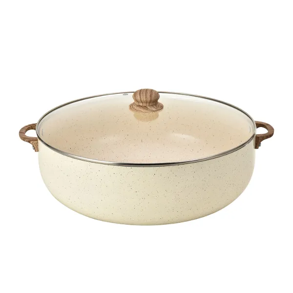 HB Caldero Beige Marble with Ceramic Coating 13qt