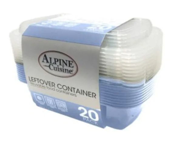 AC 20pk 38oz left over food container Chambray