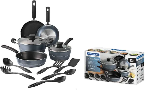 Tramontina Set of 13pc Alum Cookware Blue