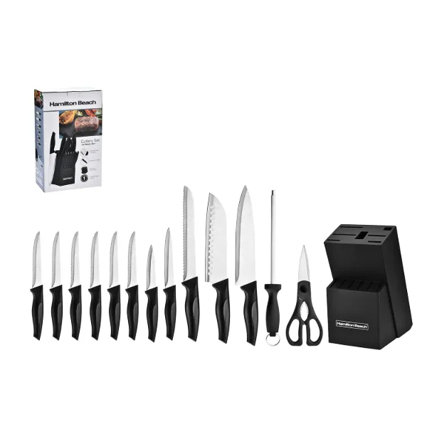 HB SS Set of 14pc Cutlery with Black Block