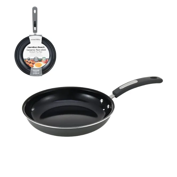 HB Alum Fry Pan Gray and Black Ceramic Interior 2.5mm 10in - Cool gray 10 No Gradient