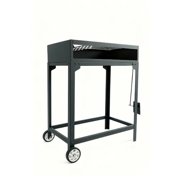 AC BBQ Enamel Grill with Lid and Powder Coating 33x20x7in