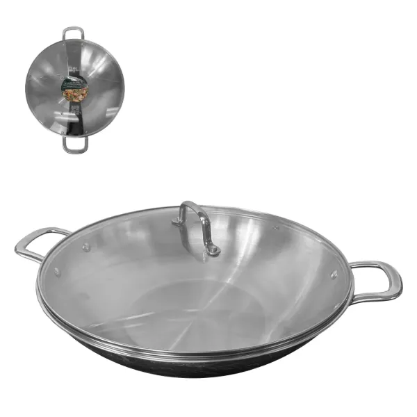Wok with Glass Lid 14in